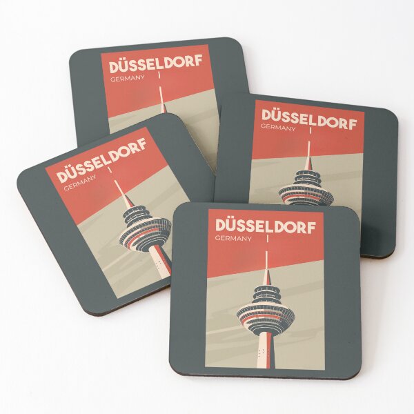 Item preview, A Vintage Travel Illustration of Düsseldorf - Germany  designed and sold by GoodOldVintage.