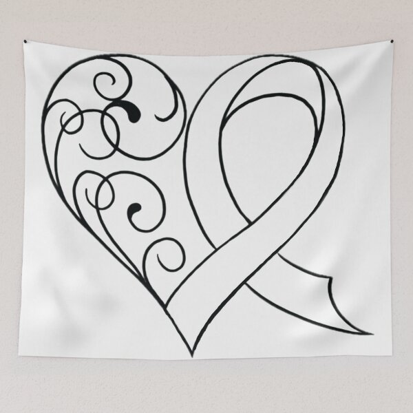Item preview, Heart cancer Ribbon designed and sold by MatrixTattoo.