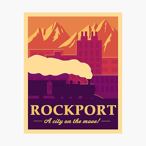 Rockport Travel Poster Photographic Print