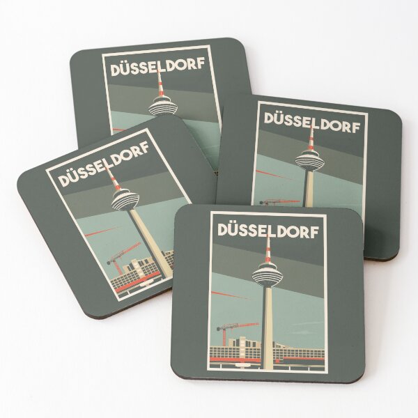 Item preview, A Vintage Travel Illustration of Düsseldorf - Germany  designed and sold by GoodOldVintage.