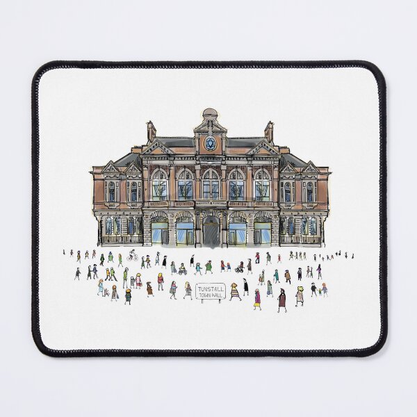Item preview, Tunstall Town Hall, Stoke-On-Trent, Illustrated Tribute designed and sold by FoleyPottery.