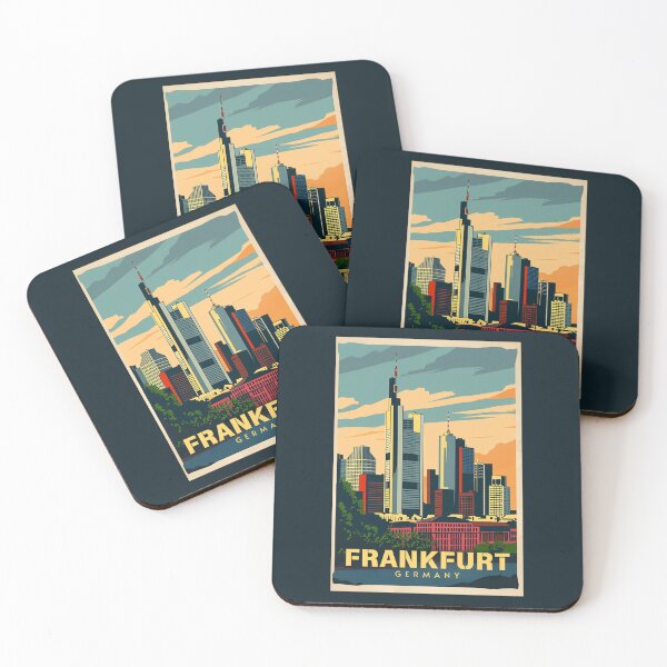 Item preview, A Vintage Travel Illustration of Frankfurt - Germany  designed and sold by GoodOldVintage.