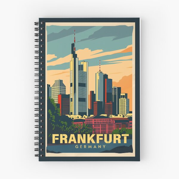 Item preview, A Vintage Travel Illustration of Frankfurt - Germany  designed and sold by GoodOldVintage.