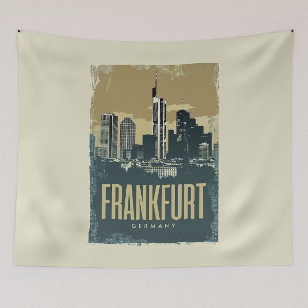 Item preview,  A Vintage Travel Illustration of Frankfurt - Germany  designed and sold by GoodOldVintage.