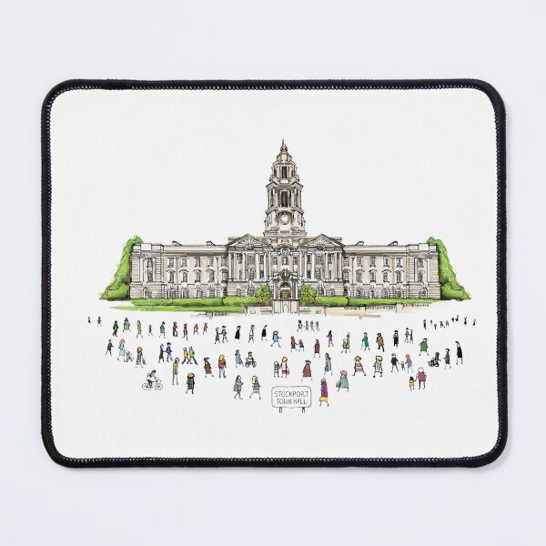 Item preview, Stockport Town Hall, Illustrated Tribute designed and sold by FoleyPottery.