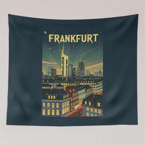 Item preview, A Vintage Travel Illustration of Frankfurt - Germany  designed and sold by GoodOldVintage.