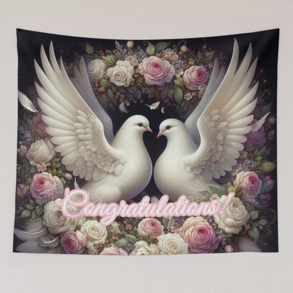 Item preview, Congratulations Bird Couple Floral designed and sold by Simplybe1.