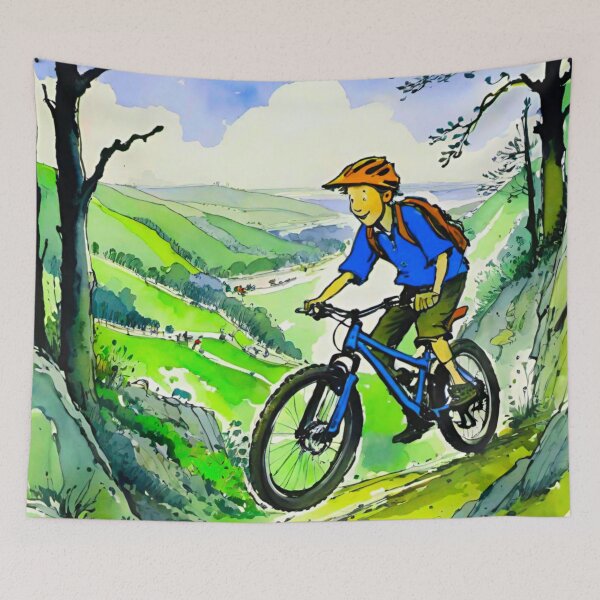 Artikelvorschau, Mountainbiker erobert die Highlands entworfen und verkauft von GrizzlyCollective.