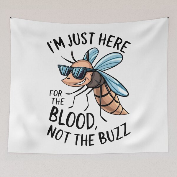 Item preview, Chill Mosquito with Sunglasses Just Wants Blood, Not Buzz designed and sold by SplashTastic.