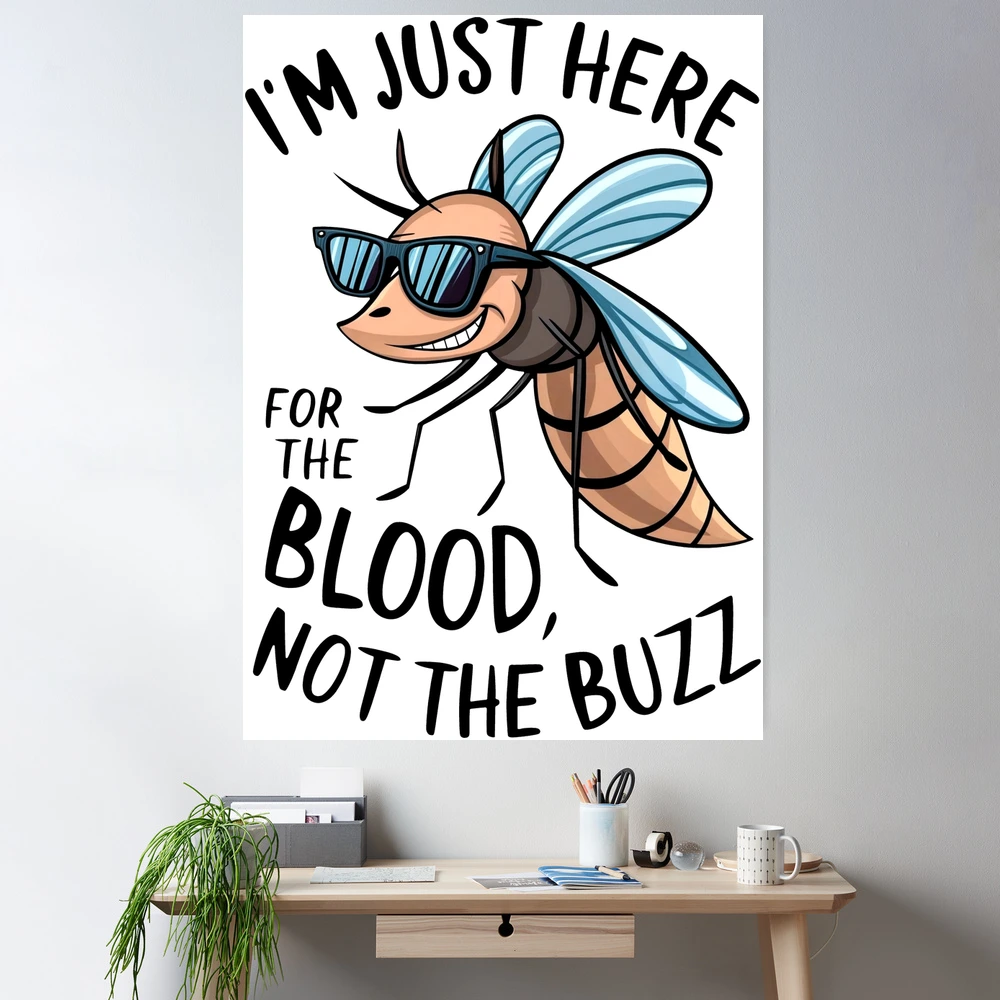Chill Mosquito with Sunglasses Just Wants Blood, Not Buzz