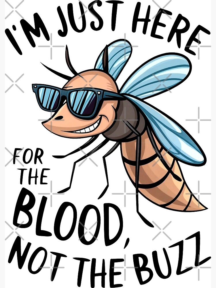 Chill Mosquito with Sunglasses Just Wants Blood, Not Buzz