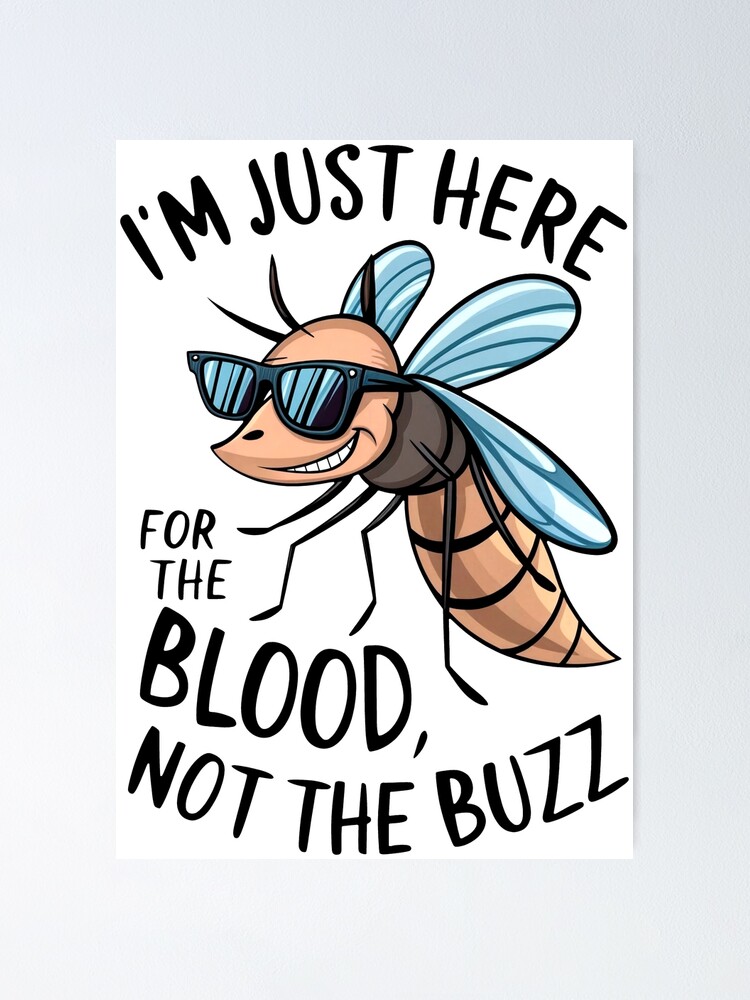 Chill Mosquito with Sunglasses Just Wants Blood, Not Buzz