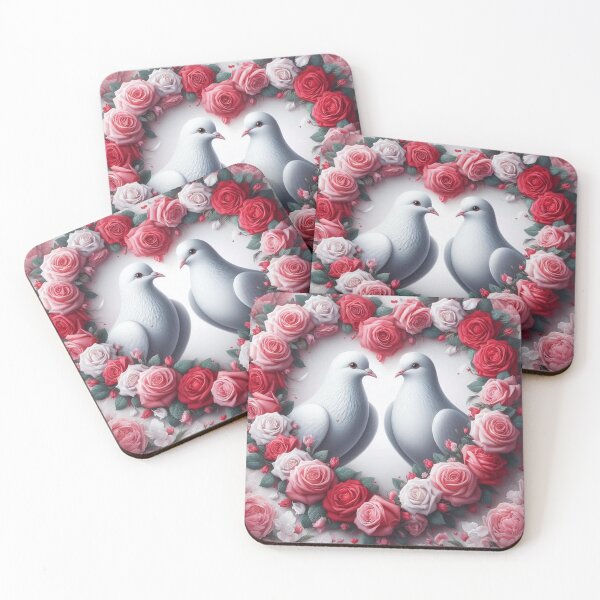 Item preview, Rose Heart Bird Couple designed and sold by Simplybe1.