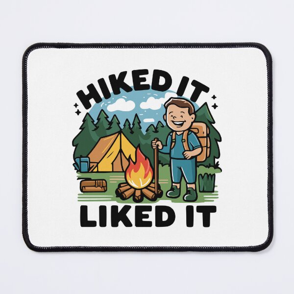 Item preview, Hiked It Liked It! Funny Hiking Cartoon designed and sold by PMCreative.