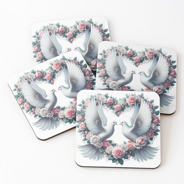 Item preview, Rose Heart Pigeon Couple designed and sold by Simplybe1.