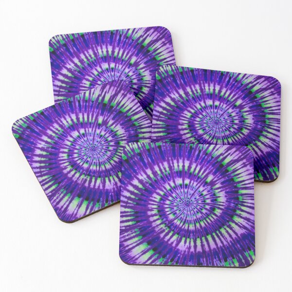 Item preview, Purples and Green Tie Dye Hippie Dead head psychedelic trippy art designed and sold by AuroraXGreen.