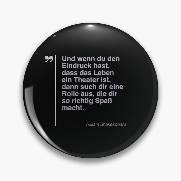 Item preview, William Shakespeare Zitat über das Leben auf deutsch designed and sold by CMYKStudio.
