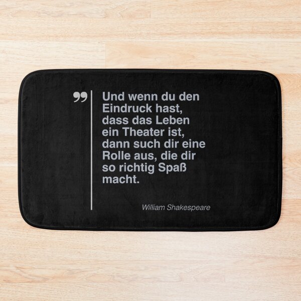 Item preview, William Shakespeare Zitat über das Leben auf deutsch designed and sold by CMYKStudio.