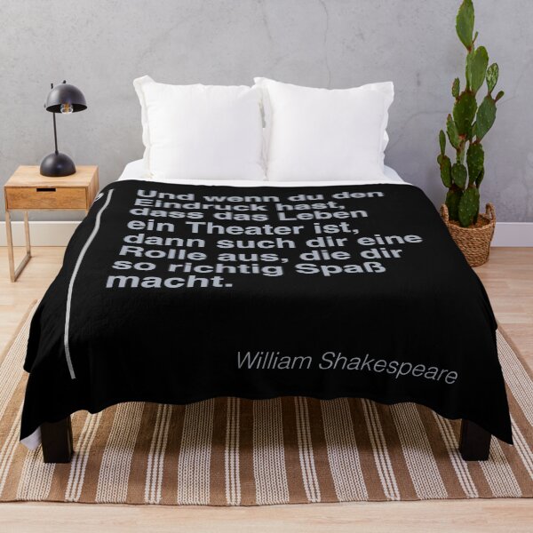 Item preview, William Shakespeare Zitat über das Leben auf deutsch designed and sold by CMYKStudio.