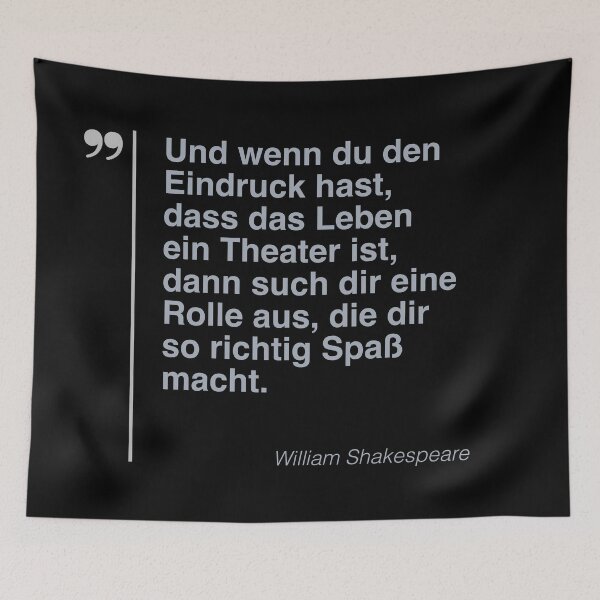 Item preview, William Shakespeare Zitat über das Leben auf deutsch designed and sold by CMYKStudio.