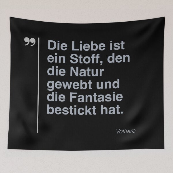 Item preview, Voltaire  Zitat über das Leben auf deutsch designed and sold by CMYKStudio.