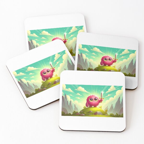 Item preview, Pink Monster holds sword designed and sold by theycallmeech0.