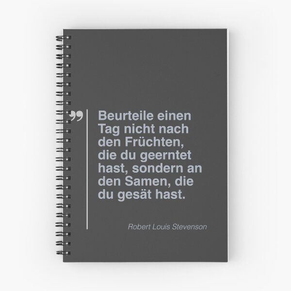 Item preview, Robert Louis Stevenson Zitat über das Leben auf deutsch designed and sold by CMYKStudio.