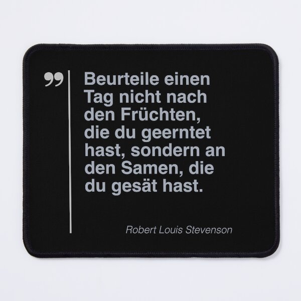 Item preview, Robert Louis Stevenson Zitat über das Leben auf deutsch designed and sold by CMYKStudio.