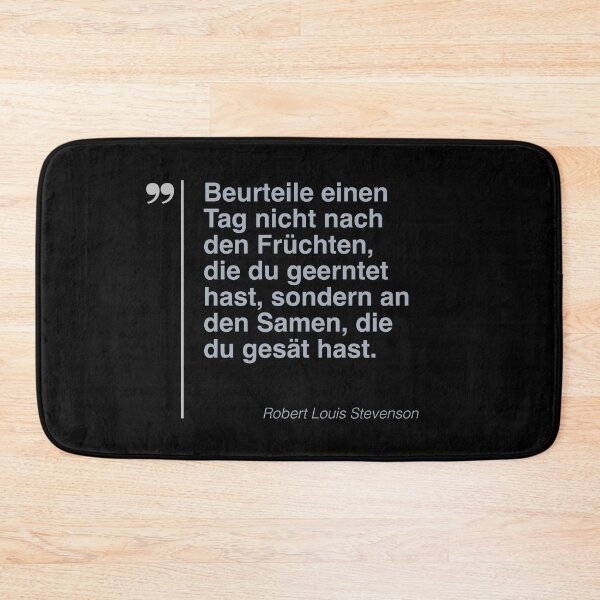 Item preview, Robert Louis Stevenson Zitat über das Leben auf deutsch designed and sold by CMYKStudio.