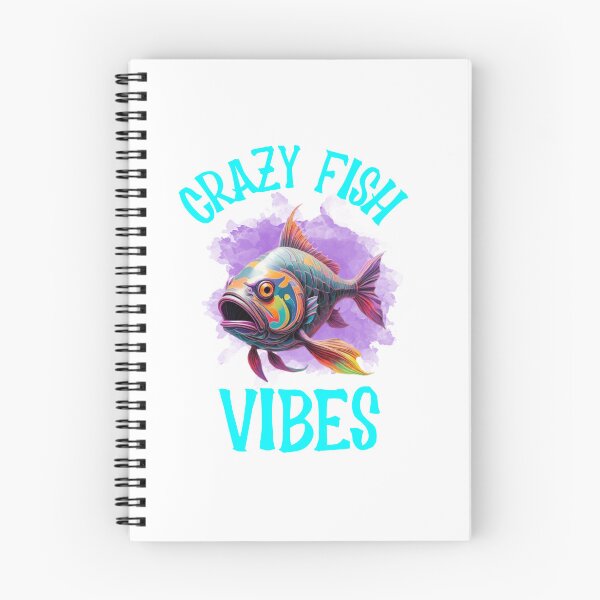 Item preview, Wierd Colorful Fish "Crazy Fish Vibes" in watercolor paint designed and sold by EmeraldCauldren.