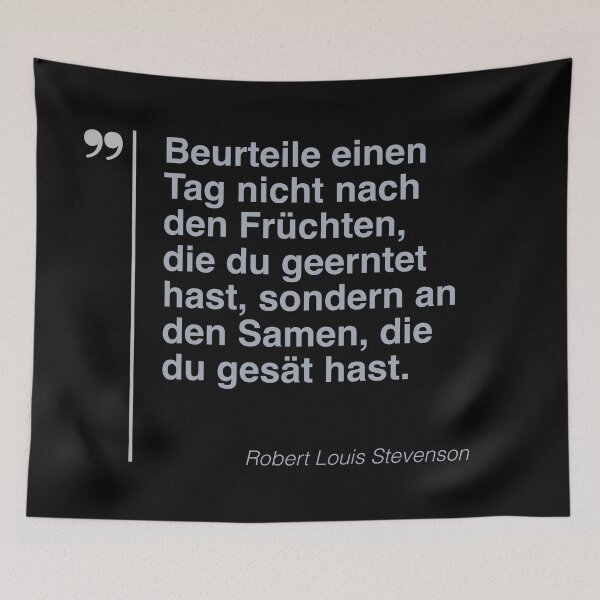 Item preview, Robert Louis Stevenson Zitat über das Leben auf deutsch designed and sold by CMYKStudio.