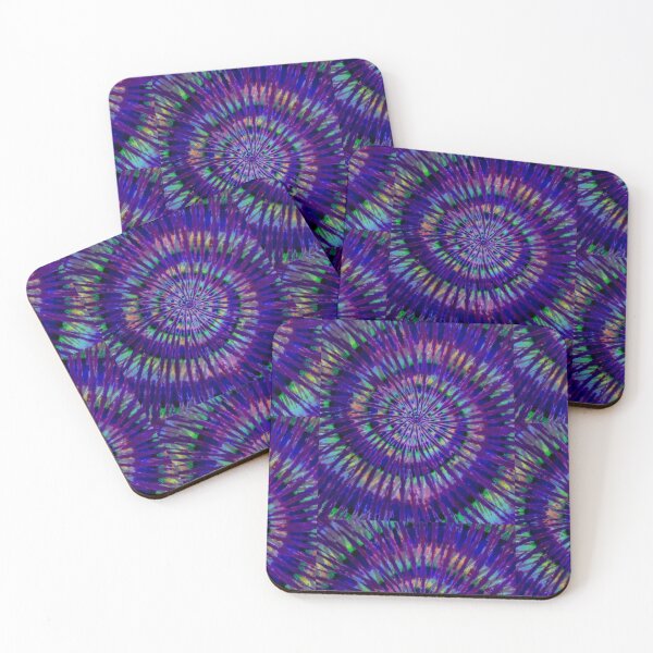Item preview, Purples and Rainbow tiled design Tie Dye Hippie Dead head psychedelic trippy art designed and sold by AuroraXGreen.