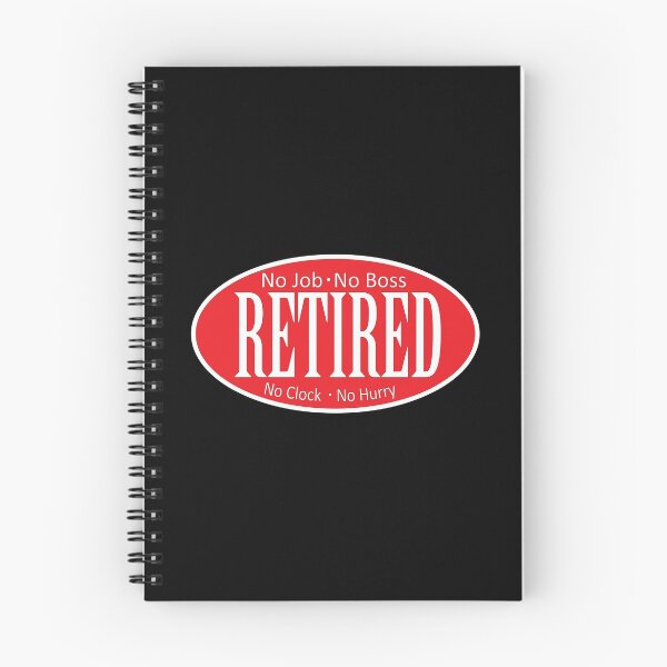 Item preview, Retired - No Boss - No Job - Red - Black - White - Outline X 300 designed and sold by Military Insignia Products.