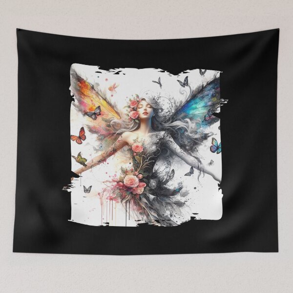 Item preview, Abstract Angel Woman Among Butterflies designed and sold by Hungry-Murphy.