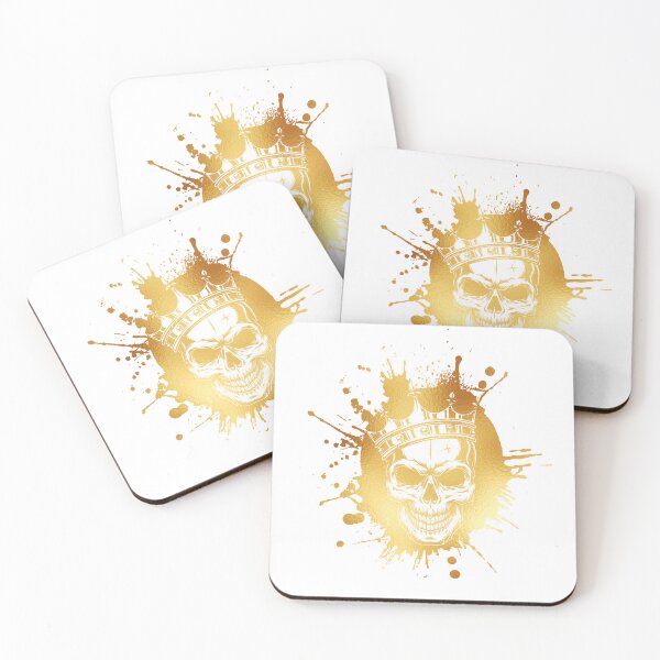 Item preview, The skull in the gold background  designed and sold by JoraArt.