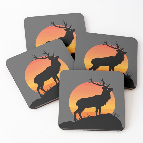 Item preview, Deer at sunset designed and sold by ArtCraftLab.