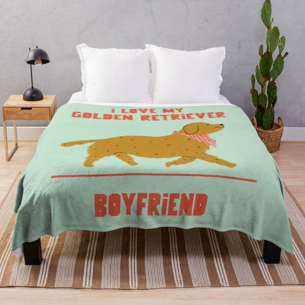 Item preview, I Love My Golden Retriever Boyfriend designed and sold by ZenStitchMotifs.