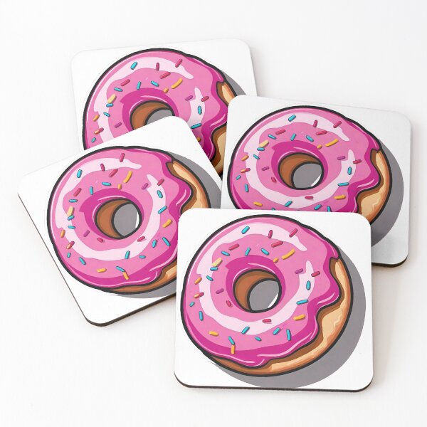 Item preview, Pink Frosted Donut with Sprinkles Sticker - Cute Cartoon Doughnut Design designed and sold by McKale Jonas.