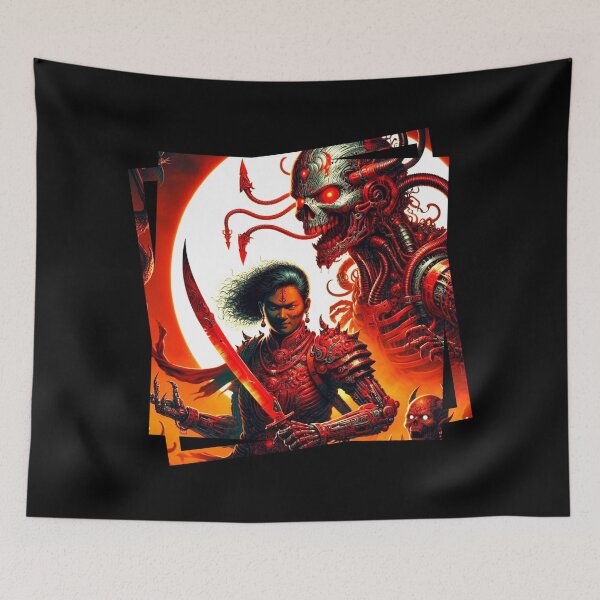 Item preview, Abstract Warrior with Sword and Skeleton Background designed and sold by Hungry-Murphy.
