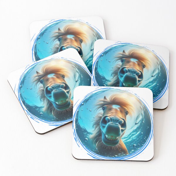 Item preview, Hilarious Underwater Animal Selfies - Horse | Unique Designs on Redbubble designed and sold by MiszungART.