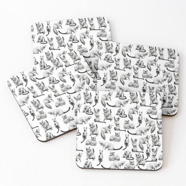 Item preview, 7 - Monochromatic semi realistic cats designed and sold by Biomazhop.