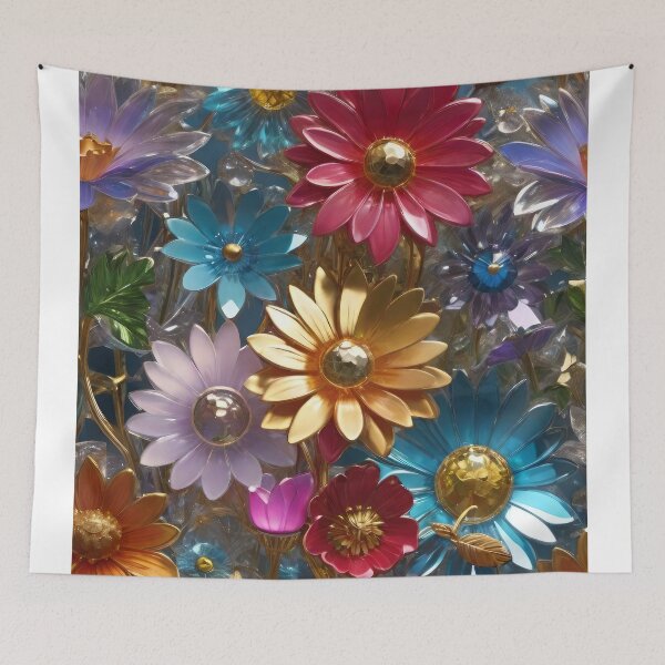 Item preview, 3d Colorful Flowers Backgroun, Floral Pattern designed and sold by HAKKI ARSLAN.