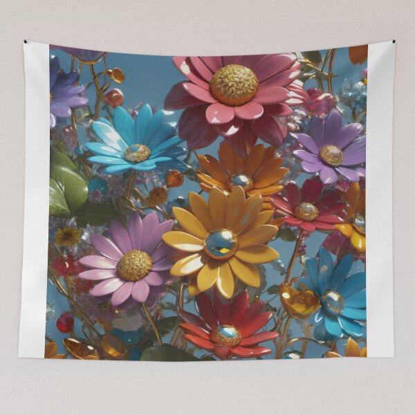 Item preview, 3d Colorful Flowers Backgroun, Floral Pattern designed and sold by HAKKI ARSLAN.