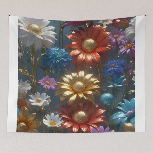 Item preview, 3d Colorful Flowers Backgroun, Floral Pattern designed and sold by HAKKI ARSLAN.