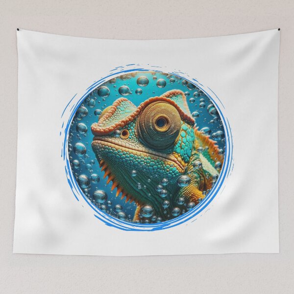 Item preview, Hilarious Underwater Animal Selfies - Chameleon | Unique Designs on Redbubble designed and sold by MiszungART.
