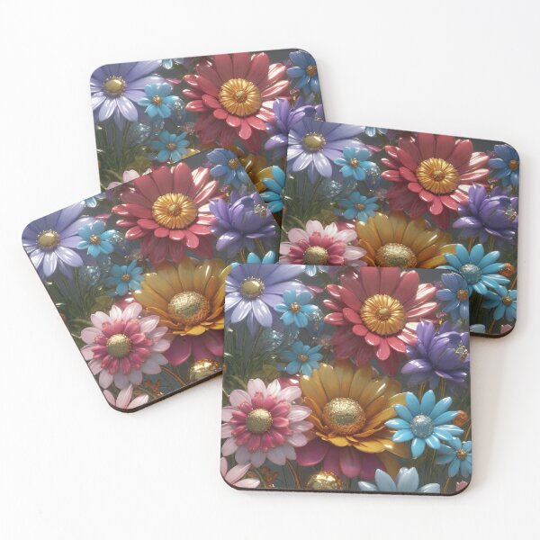 Item preview, 3d Colorful Flowers Backgroun, Floral Pattern designed and sold by HAKKI ARSLAN.