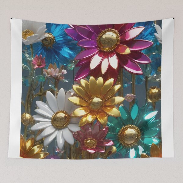 Item preview, 3d Colorful Flowers Backgroun, Floral Pattern designed and sold by HAKKI ARSLAN.