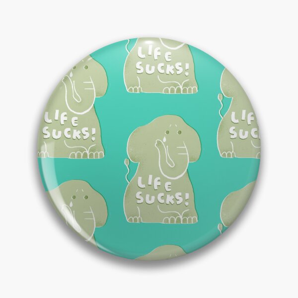 Item preview, Life Sucks! Cute Tears Elephant Print designed and sold by Yan Yu Lee.