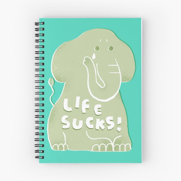 Item preview, Life Sucks! Cute Tears Elephant Print designed and sold by Yan Yu Lee.