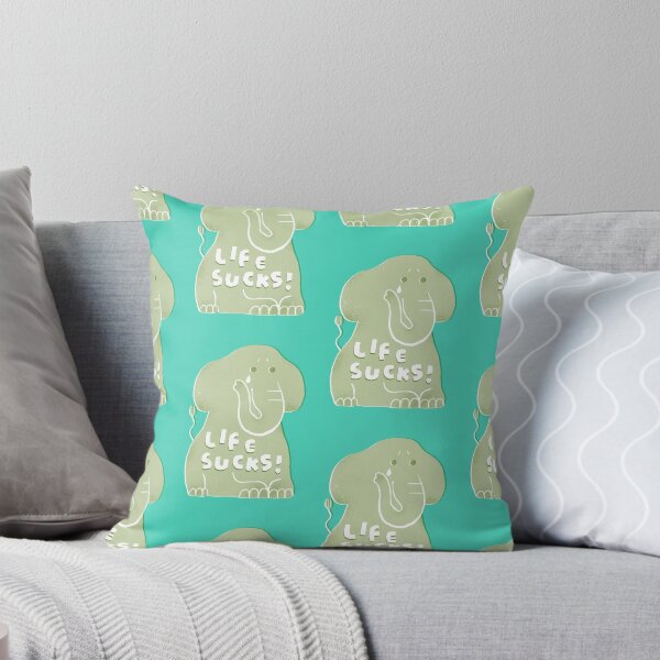 Item preview, Life Sucks! Cute Tears Elephant Print designed and sold by Yan Yu Lee.